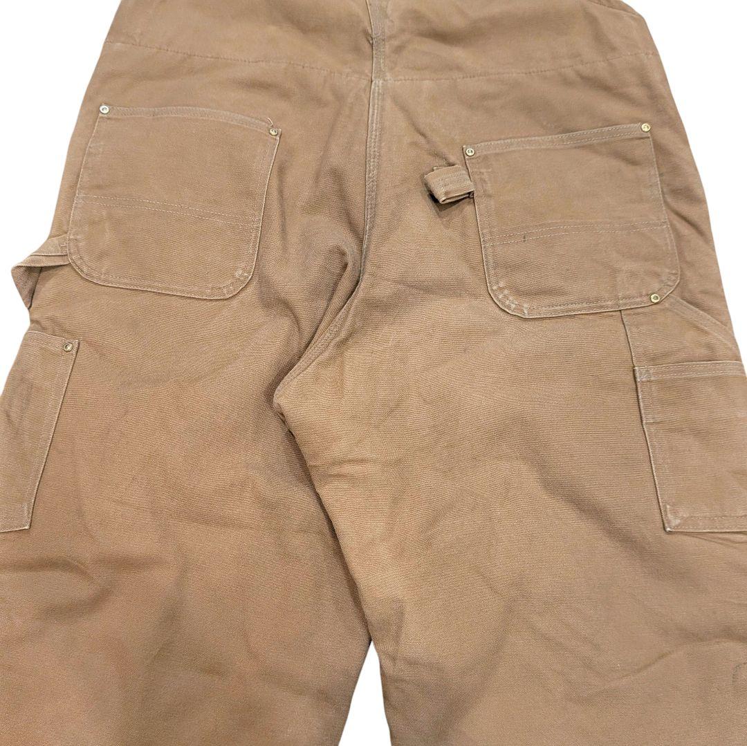 USA製 カーハート ダブルニー オーバーオール ダック地 裏キルト W42