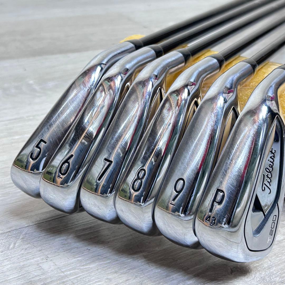 【メンズ右】タイトリスト T200 アイアンセット 5-9PW KUROKAGE