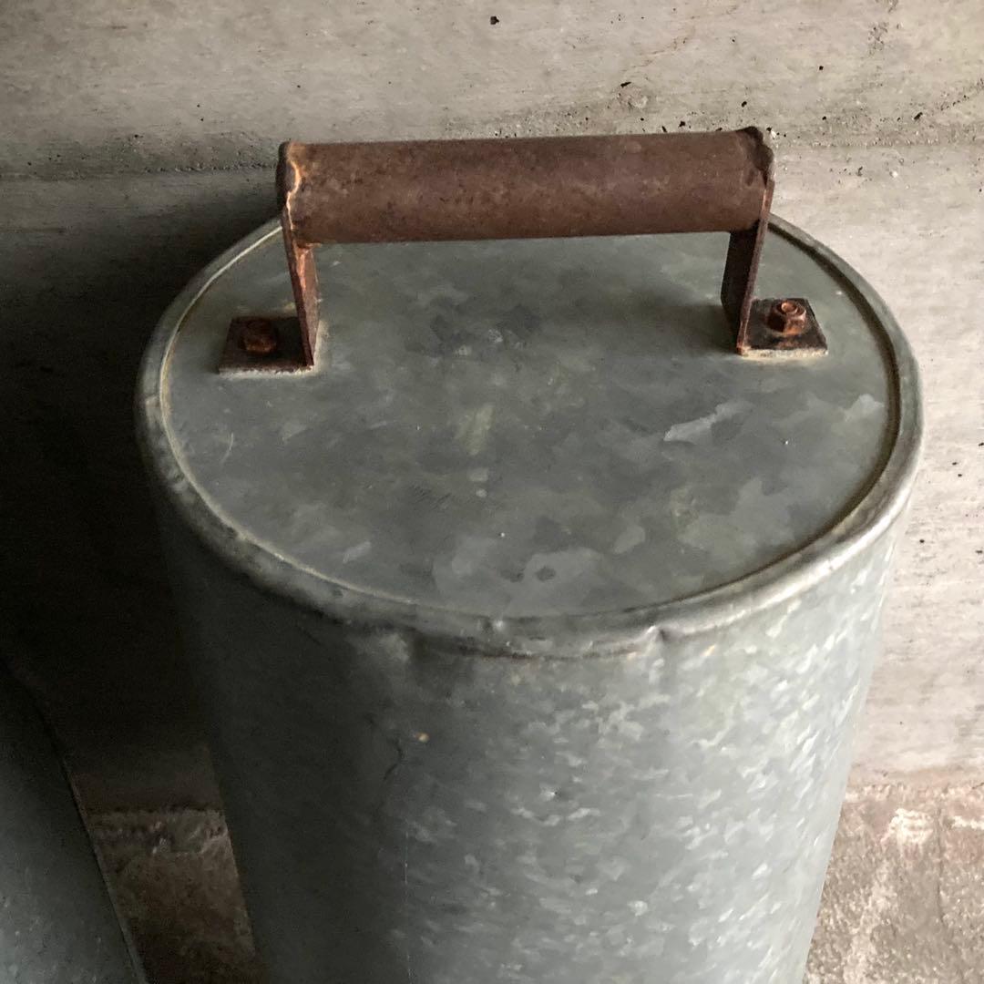 バケツ スコップ 穀物 藁 ブリキ 金属 2点 農具 古道具 シャビー レトロ