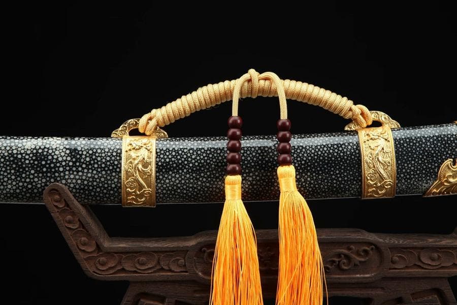 きんめっき竜紋刀 模造刀 居合刀 武士道 武具 漢剣 唐刀 龍泉剣 手鍛造打