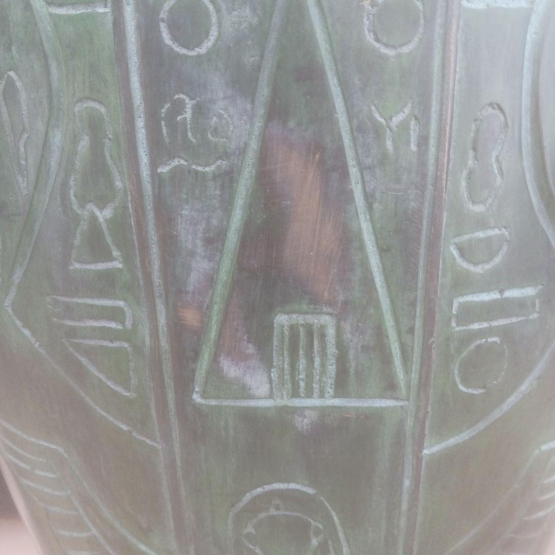 エジプト　棺入りのクレオパトラ像　真鍮製　オブジェ　銅像　女性像