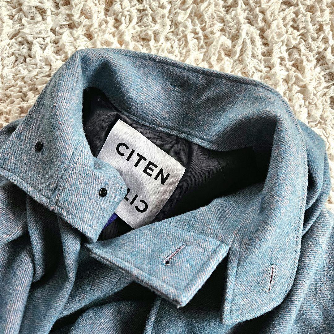 y*o様 CITEN スタンドカラー ポンチョ ブルー