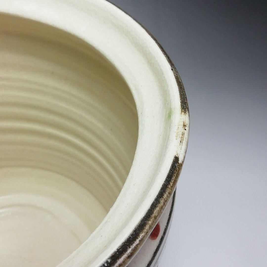 Ｓ６４３　水指　『織部』『山十窯　加藤光右衛門』　共箱　茶道具