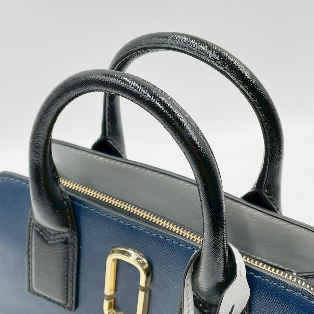 極美品　マークジェイコブス　リトルビッグショット　2wayハンドバッグ　ネイビー