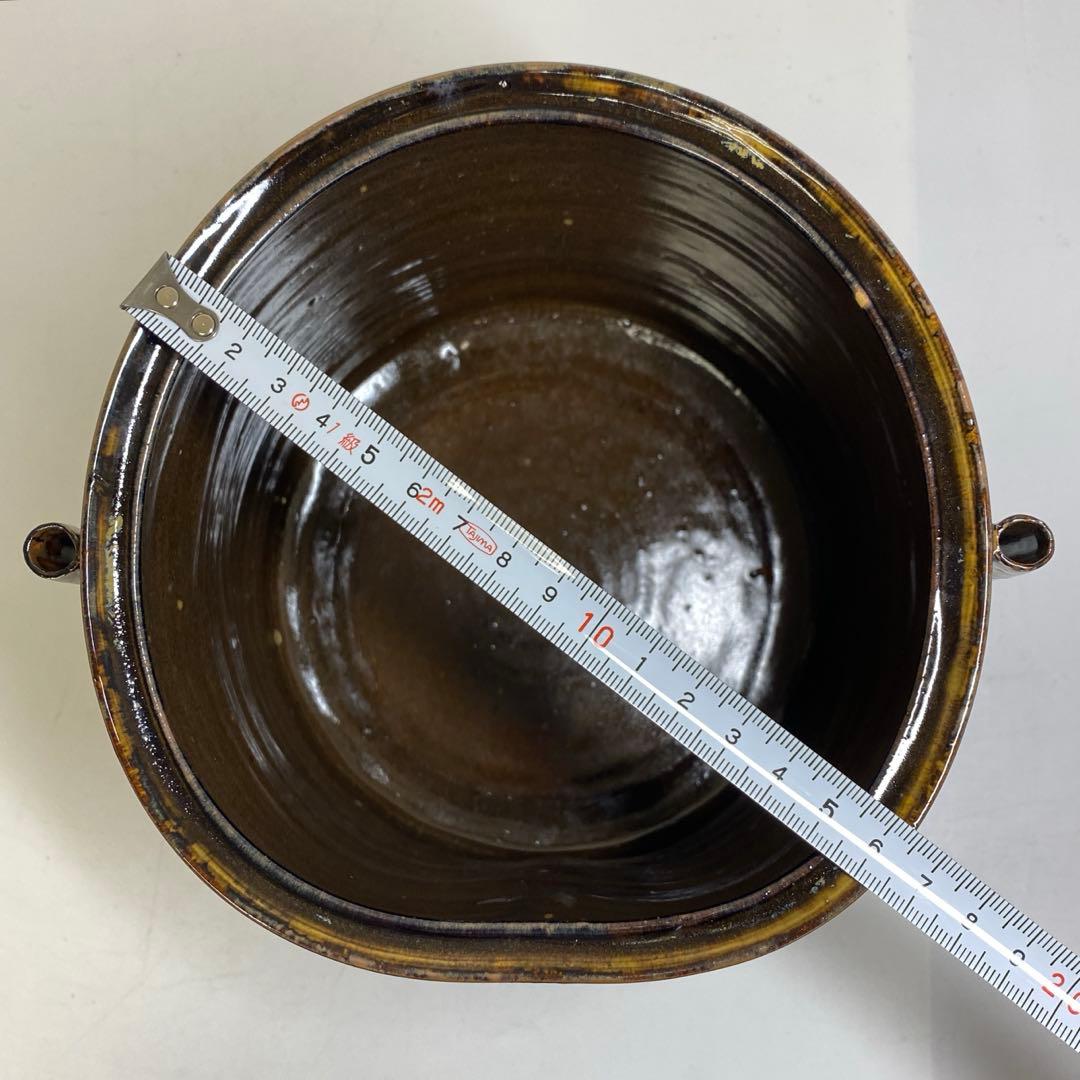 出来良 亀井楽山 高取管 耳水指 共箱 高さ28cm 東キ7-1114☆2F