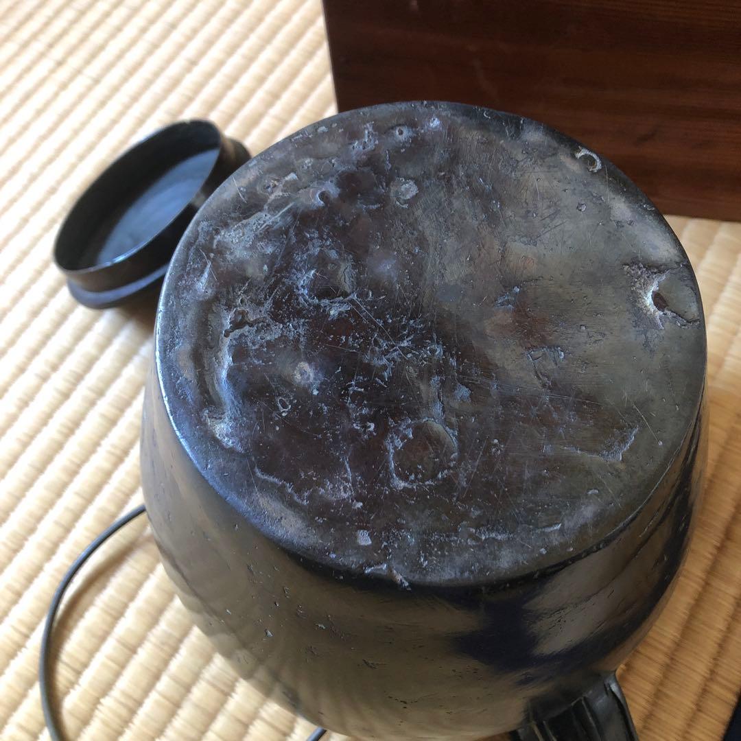 時代　唐銅　水指　浄林造