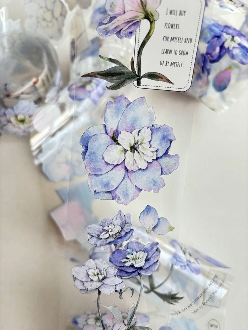 ⭐️SALE⭐️KAIXUN《大花飞燕草》海外マスキングテープ　マステ 【1795】