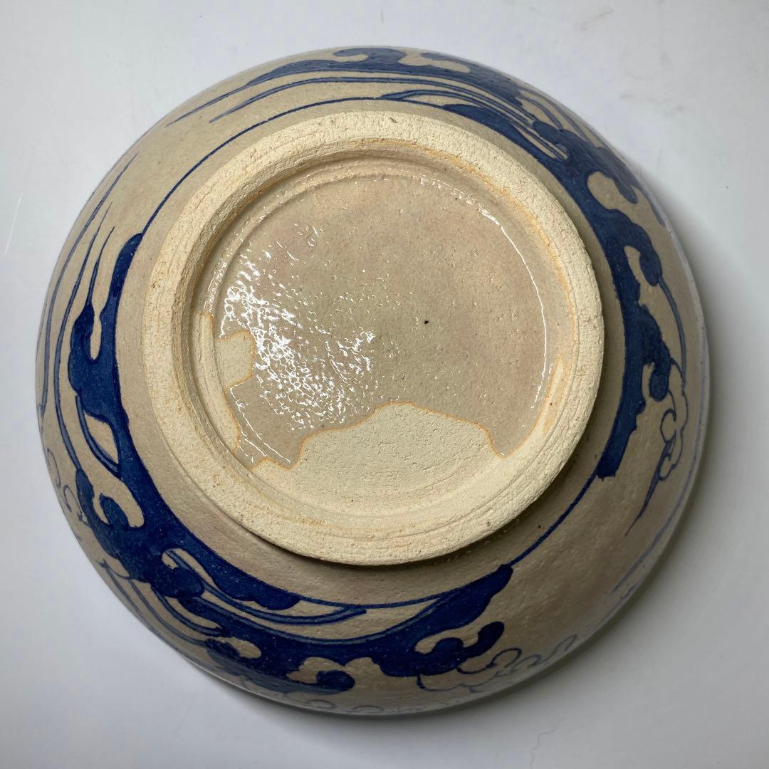 【茶道具】桃山窯　染付桜川水指（共箱）