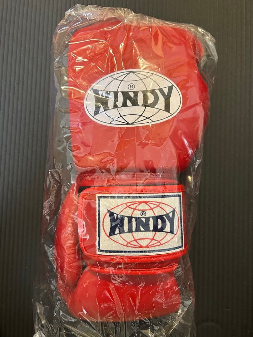 【新品】WINDY ボクシンググローブ レッド16oz