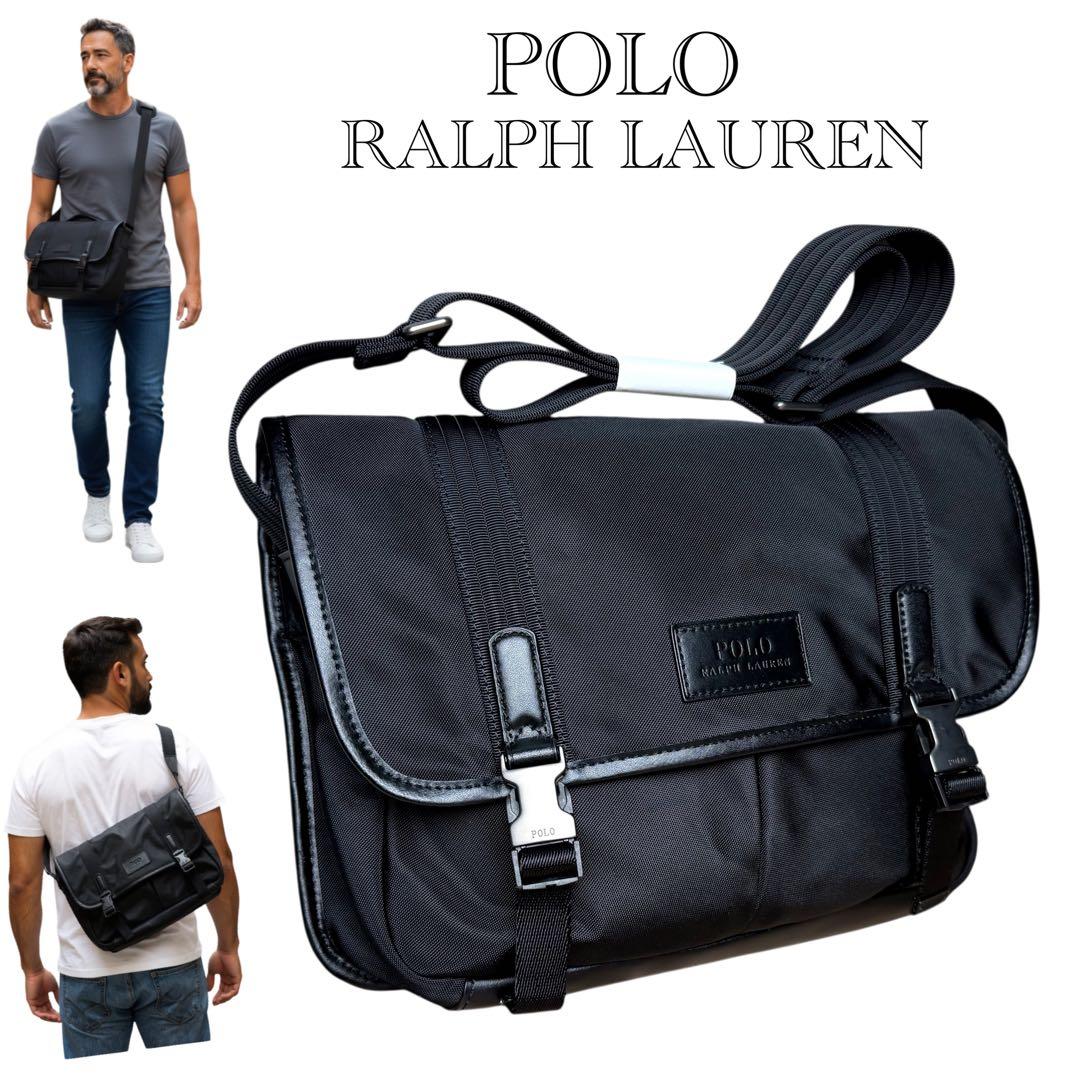 未使用級✨ポロ ラルフローレン メッセンジャーバッグ ショルダーバッグ　レザー
