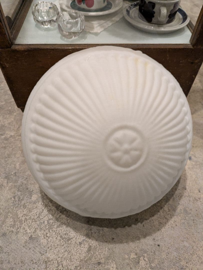 希少 アンティーク レトロ 大正ロマン ガラス ランプシェード 傘