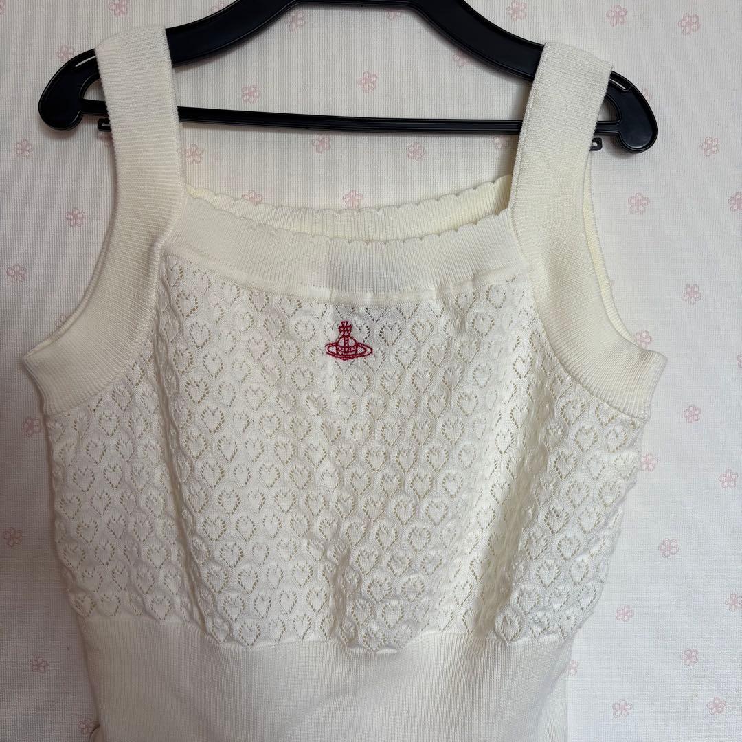 Viviennne Westwood ハートパターンニット キャミソール