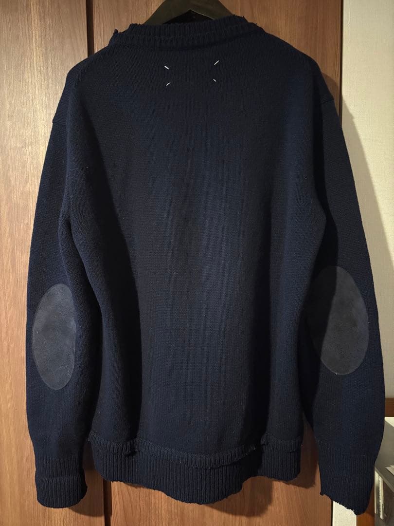 Maison Margiela 24AW エルボーパッチ ネイビー セーター M