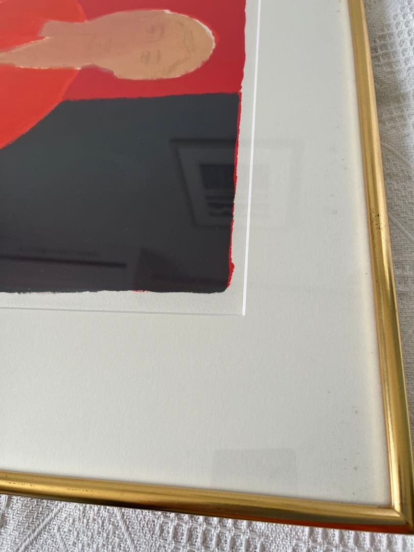 ベルナール・カトラン　リトグラフ　サインあり　ED 27／175 大きめ　額装