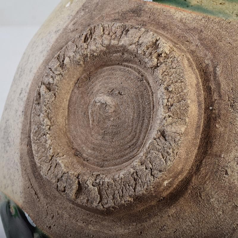 茶道具　古瀬戸　織部焼　沓茶碗　時代箱付　C　R9114