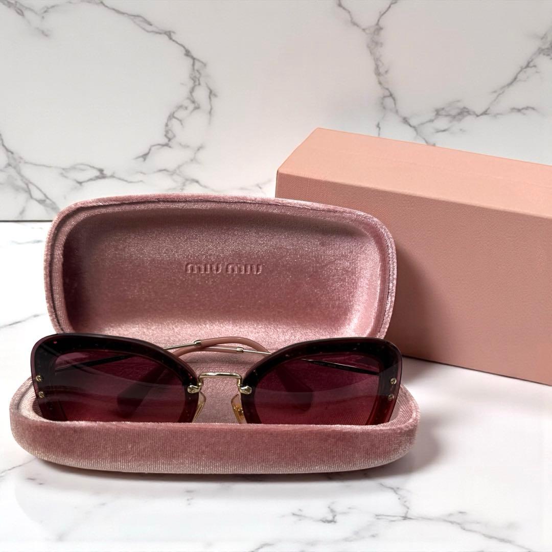 《入手困難》miumiu ミューミュー サングラス バタフライ ケース 箱付き