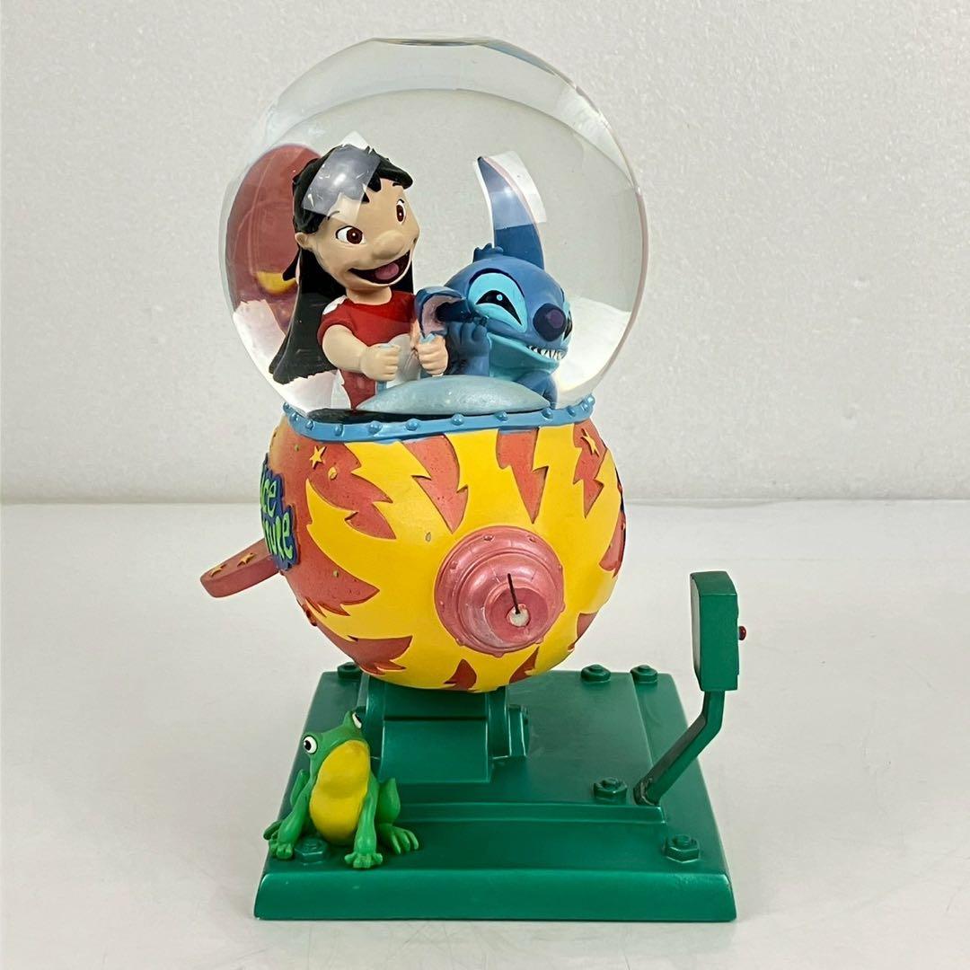 リロ&スティッチ フィギュア スノーグローブ オルゴール 25周年ピンズ付き