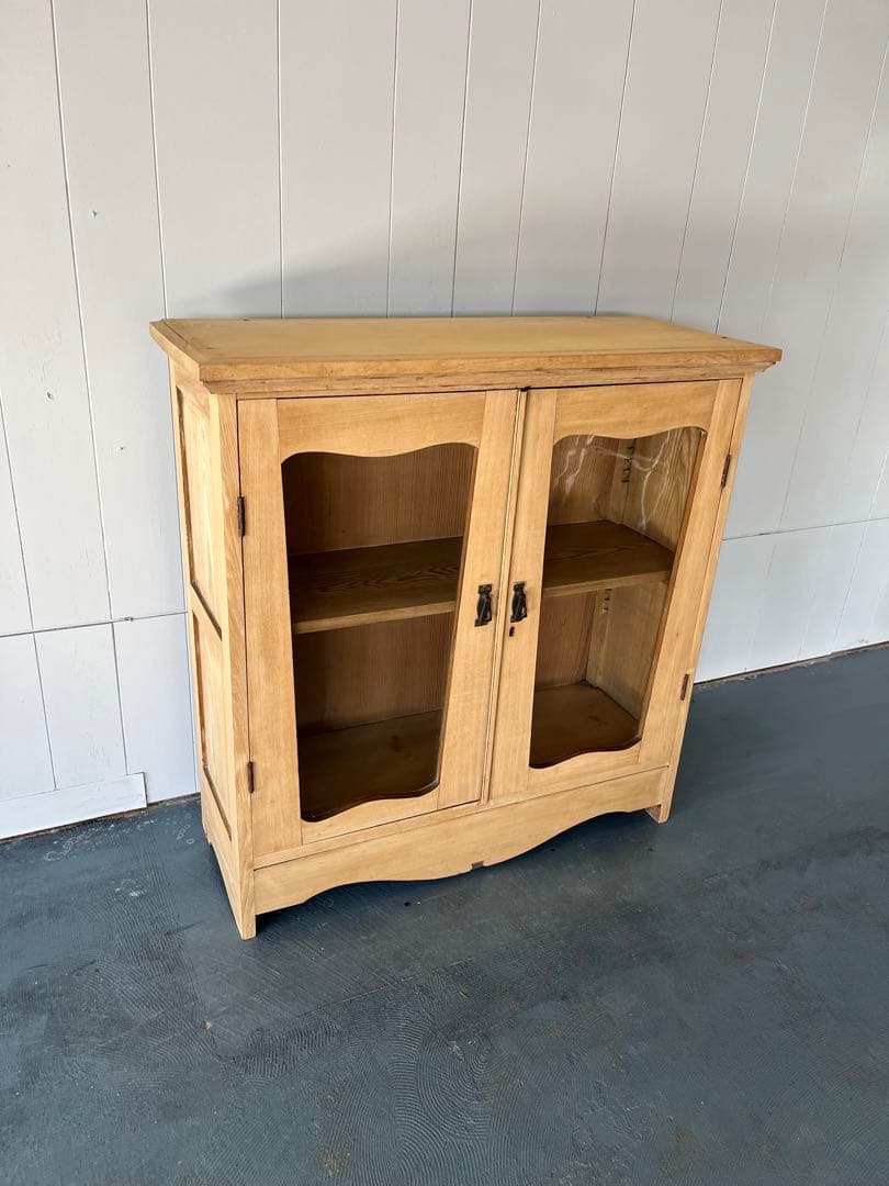 ゆらゆらガラス レトロ 本棚 古民家 古家具 古民具 古道具