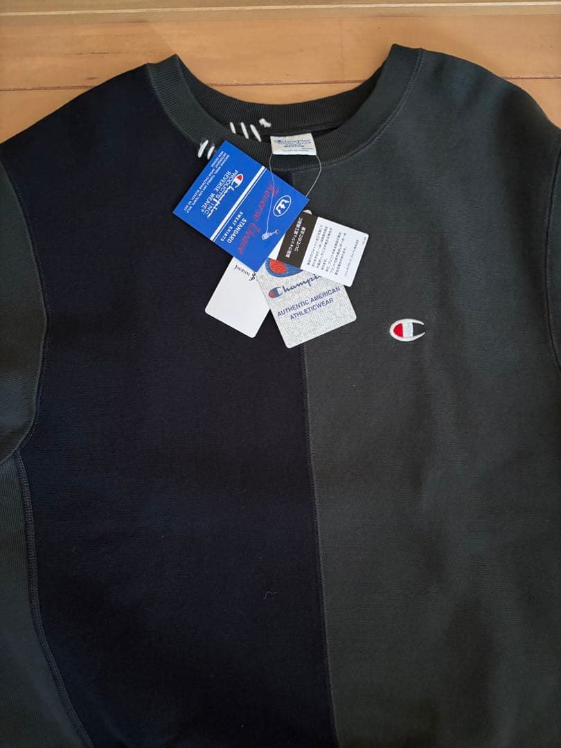 Champion 別注ハンドステッチトレーナー M ブラック系