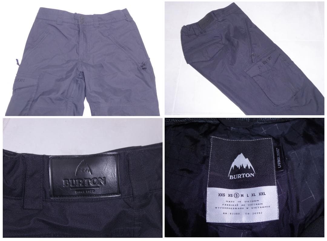 BURTON スノーボード用ジャケット/パンツ/撥水パーカー3点セット Sサイズ