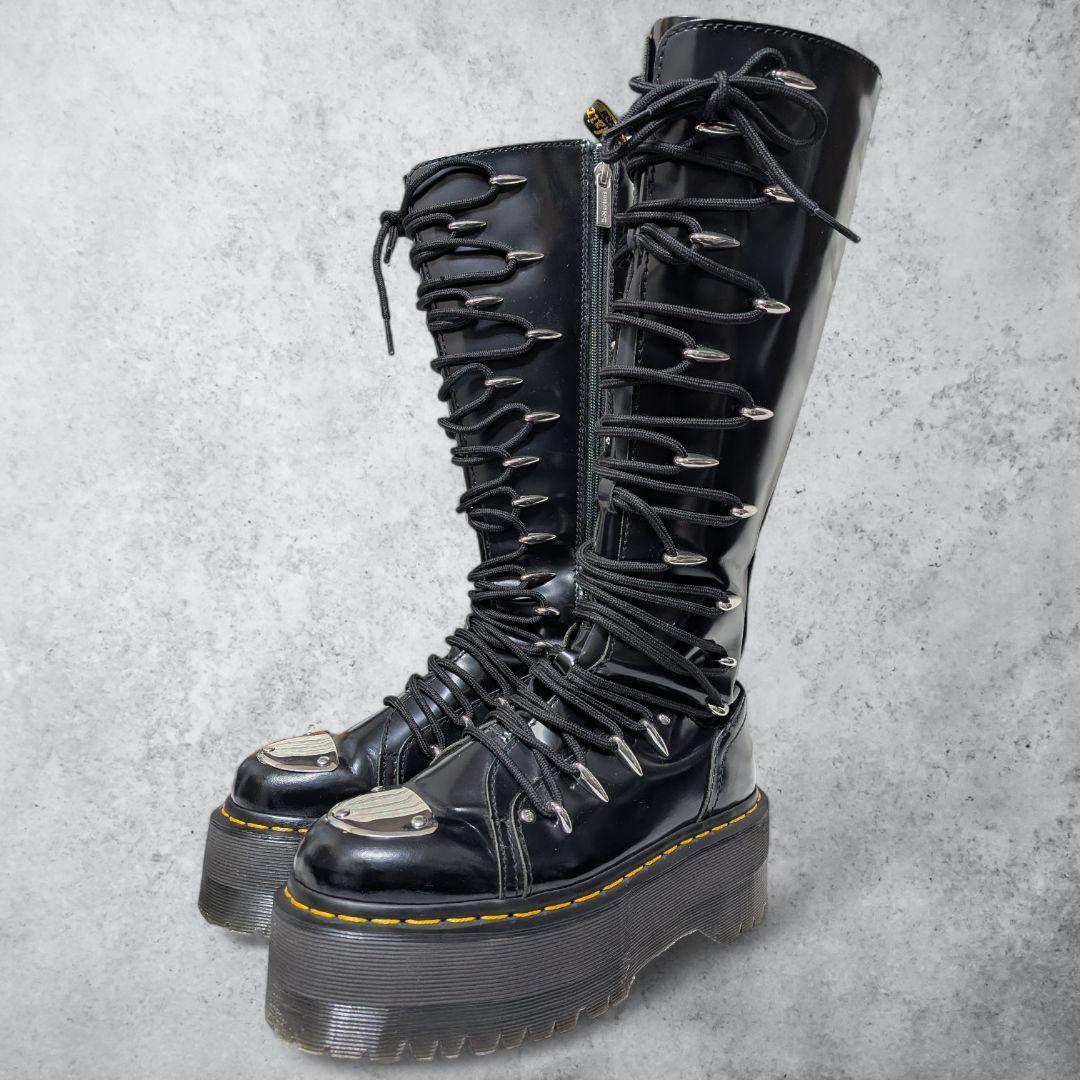 極美品 ドクターマーチン 1B60 LTT MAX UK4 ロングブーツ 厚底