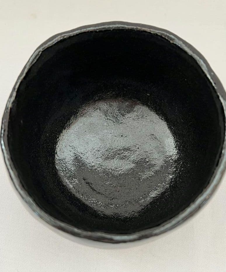 紫野焼 黒楽茶碗 馬の字 15の内 大徳寺 管長 小田雪窓 箱書 茶道具