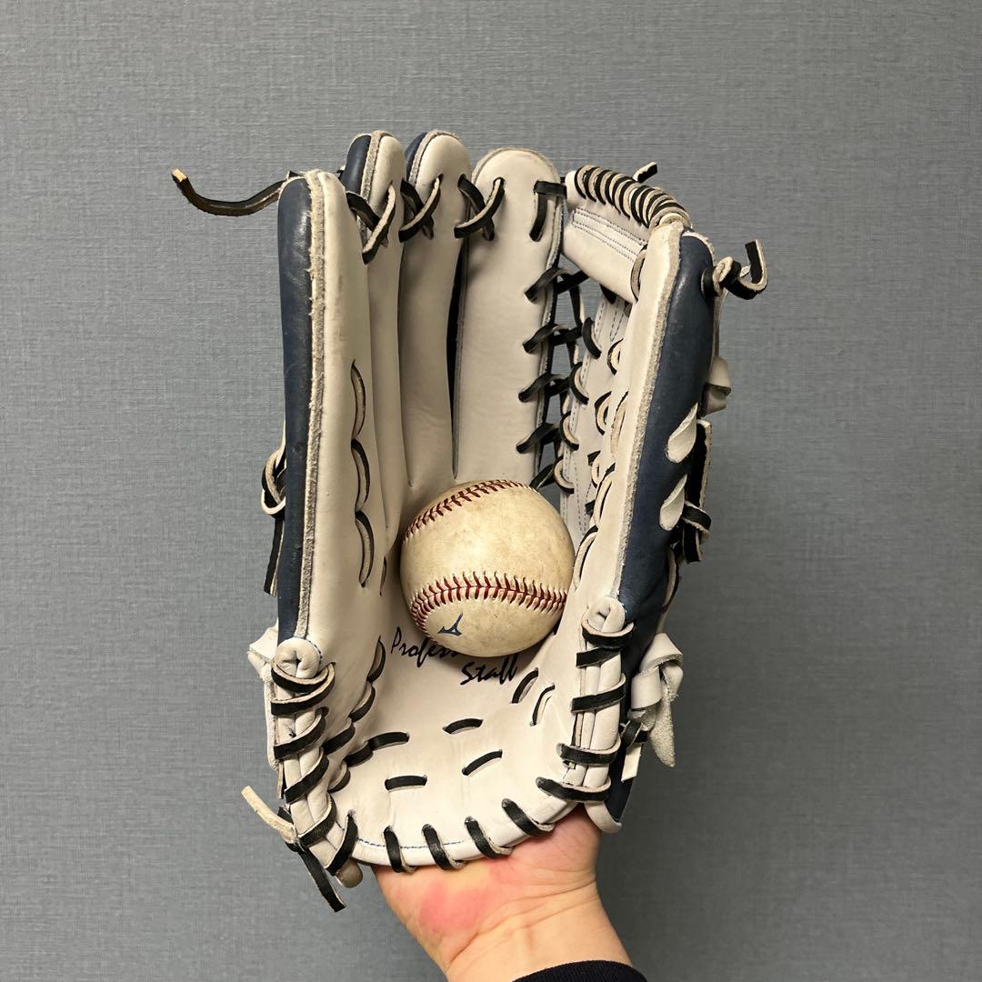 1101 ミヤマ 型抜群 極美品 即戦力 硬式兼軟式 外野手用グローブ 左投げ
