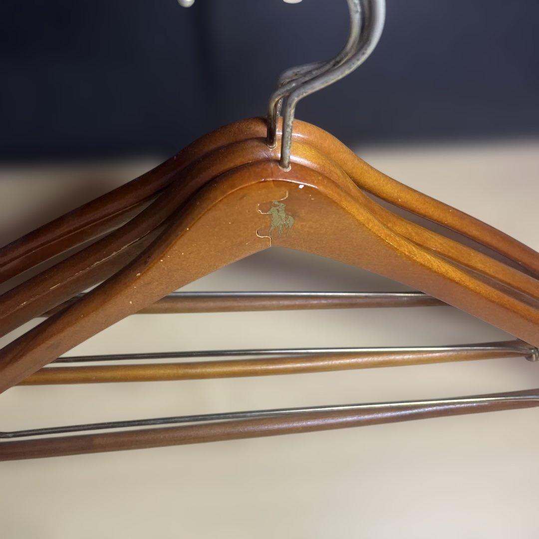即配送！ビンテージ　ラルフローレン　ハンガー　6本　木製　polo ヴィンテージ