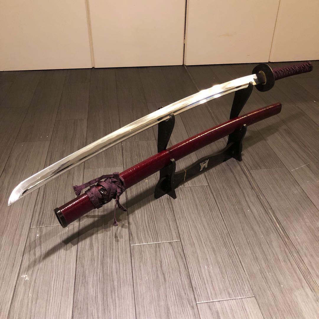 高級居合刀　高級模造刀　樋入り　茶拵え　亜合金刀身　名刀