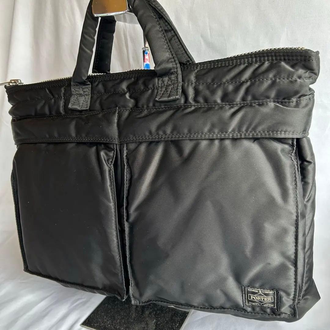 【美品】PORTER ポーター タンカー ブリーフケース S ビジネスバッグ　黒