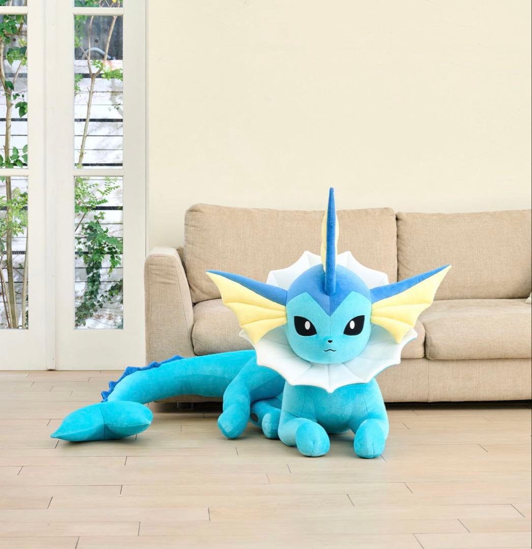 新品未開封 等身大 シャワーズ ぬいぐるみ 寝そべり