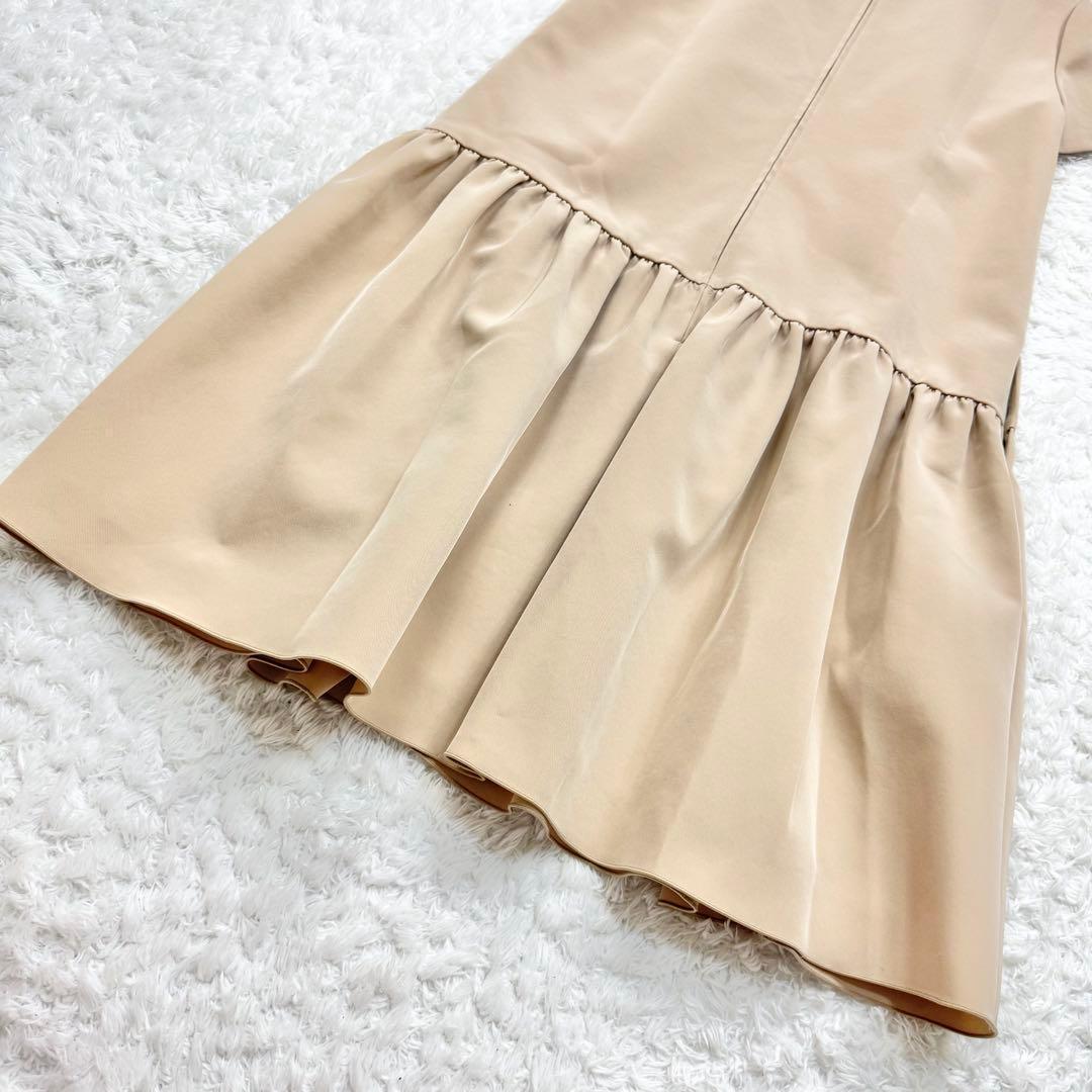 美品✨ フォクシー マットストレッチグログラン ローウエスト ワンピース 38