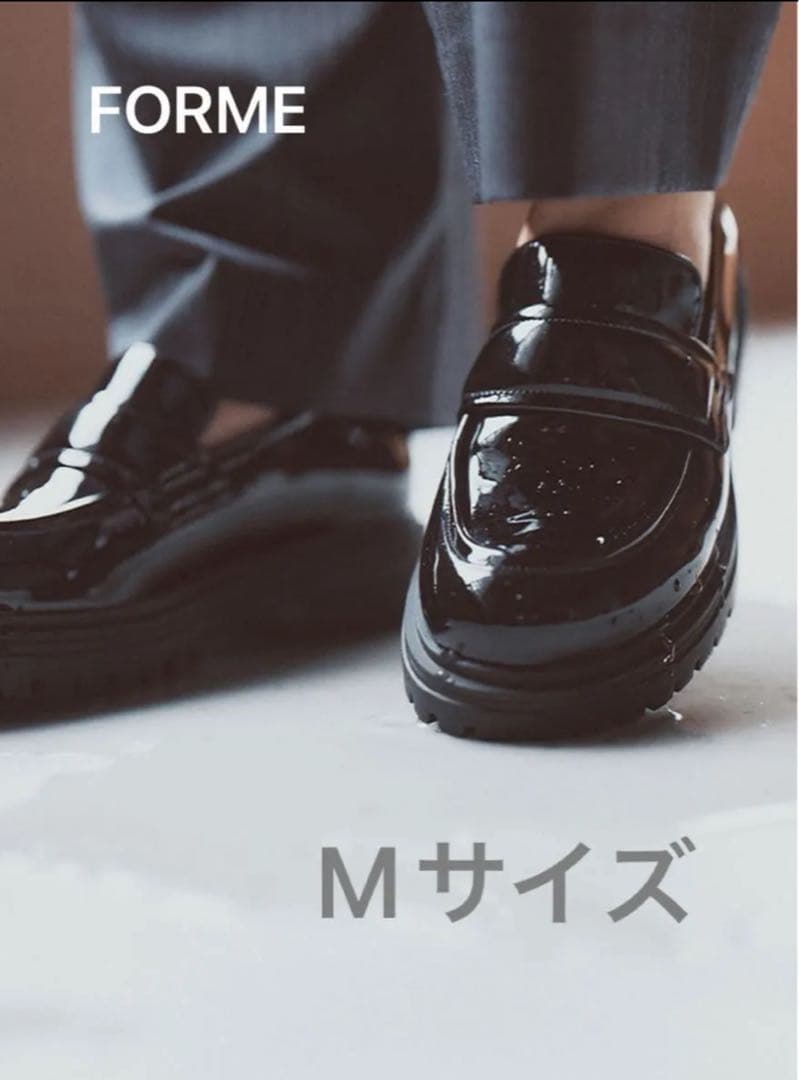 FORME ブラック ローファー レインシューズ　東原亜希　Mサイズ