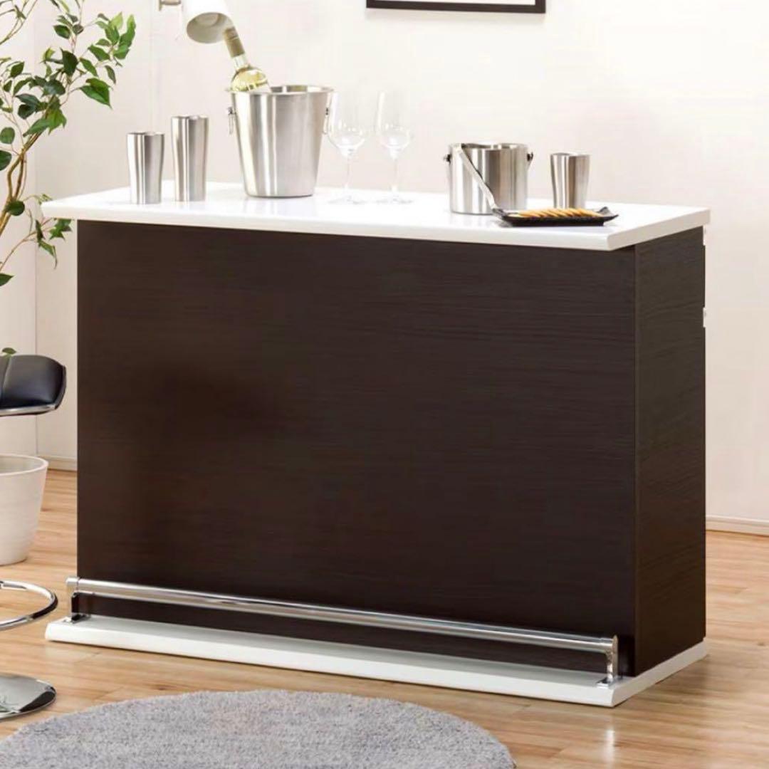 【値下げ】【送料込】　ニトリ　バーカウンターマルチ2 120cm ダークブラウン