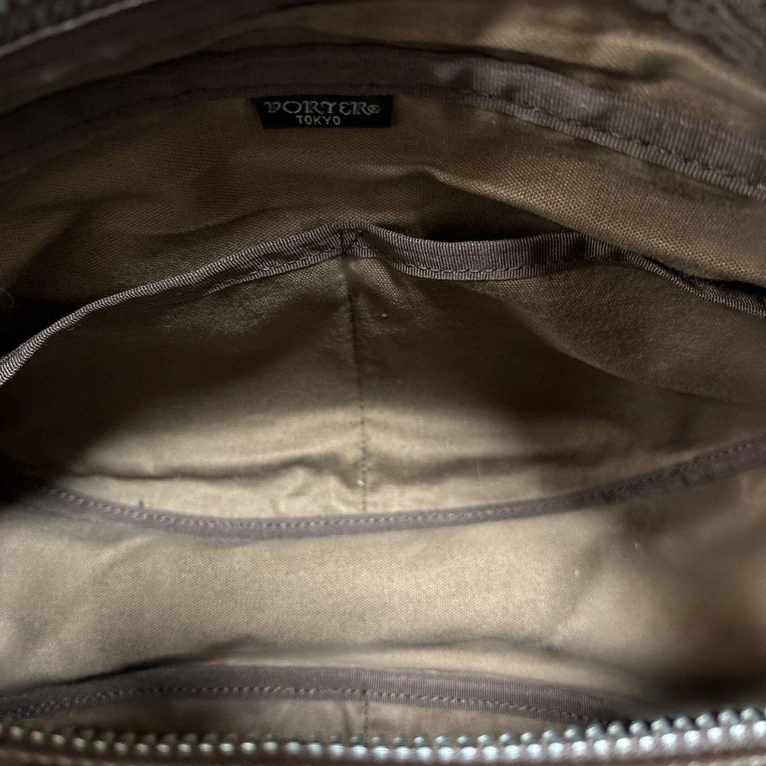 PORTER フリースタイルダークブラウンショルダーバッグ　ポーターバッグ