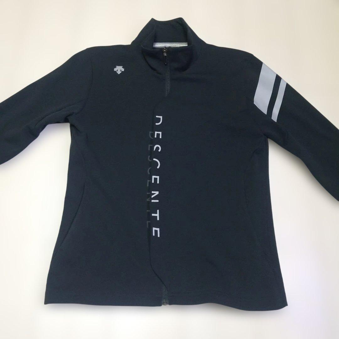 【入手困難】デサントゴルフ ロゴプリントジャージー ジャケット M 黒