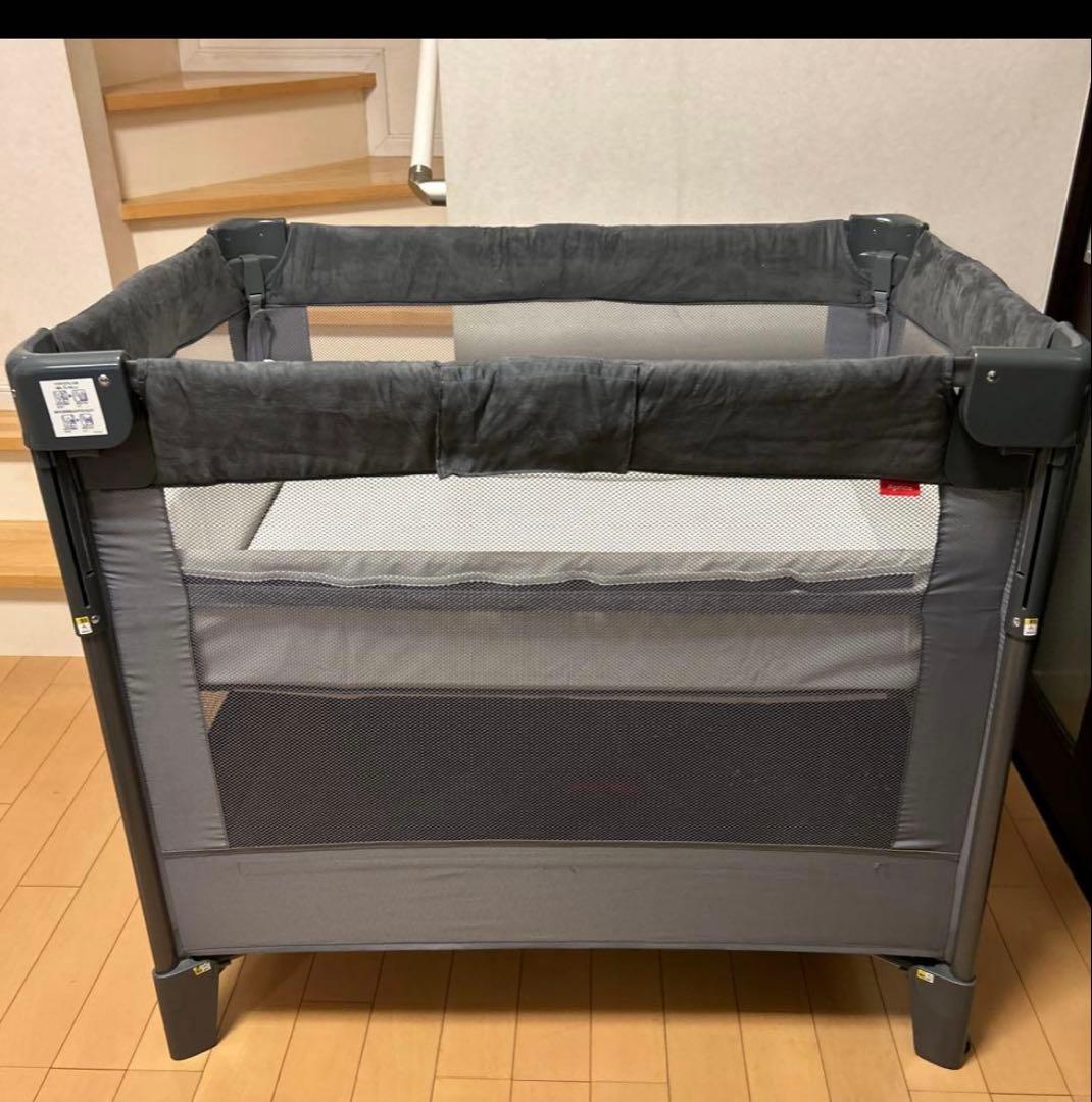 Aprica ココネルエアー プラス AB グレー 折畳み ベビーベッド