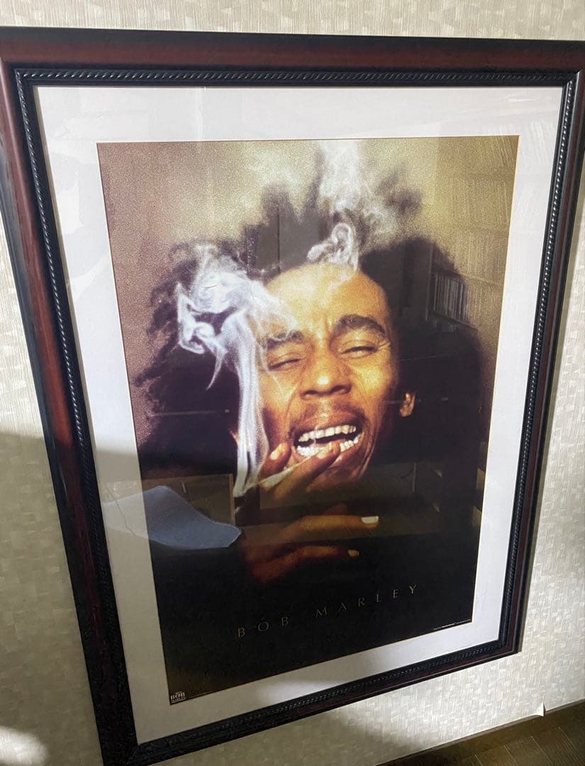 Bob Marley ボブ・マーリー　特大ポスター　額縁入り