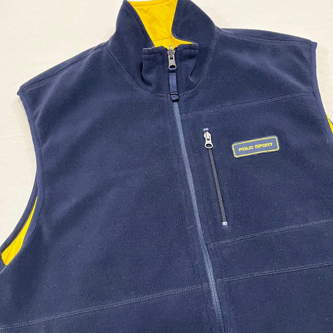 美品 90s ポロスポーツ フリース リバーシブル ベスト ラルフローレン