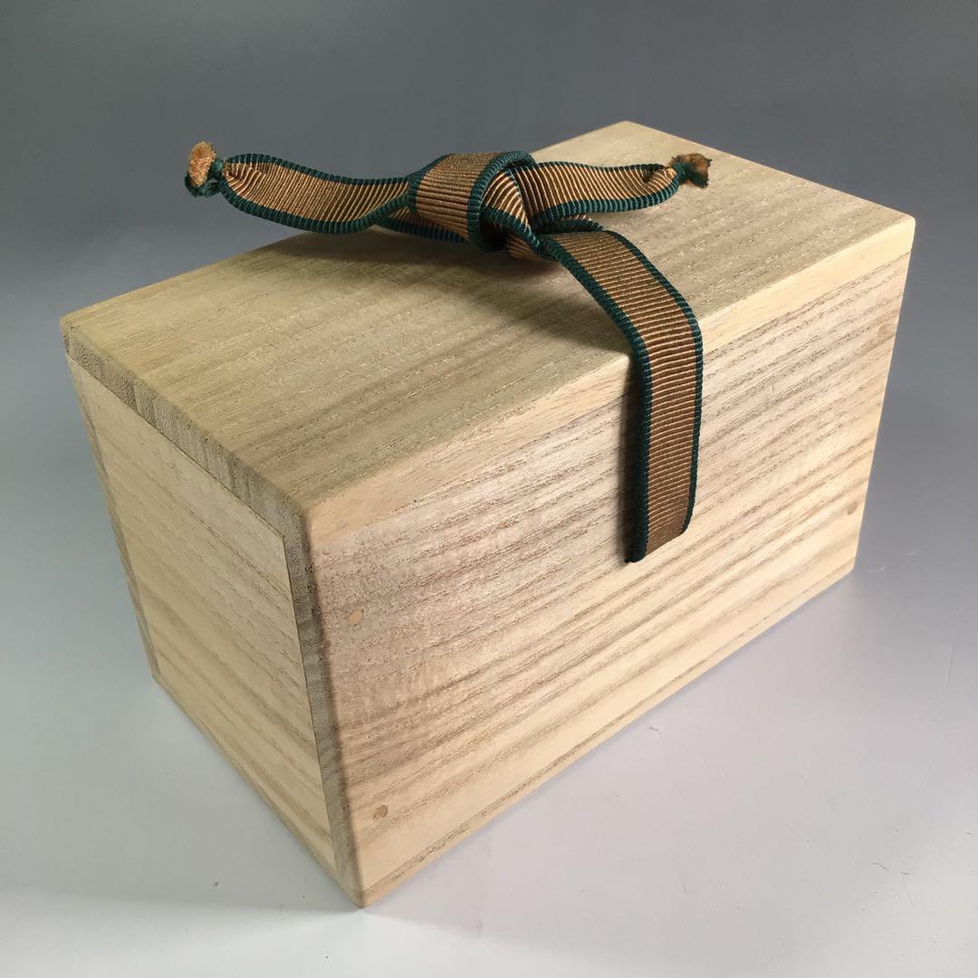 Ｒ１３１　蓋置　一双　『宗秦作』『大徳寺　松長剛山箱書』『竹蓋置』　共箱　茶道具